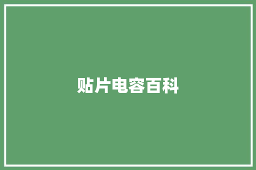 贴片电容百科,电容式液位计。