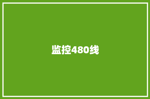 监控480线,监控安装公司。