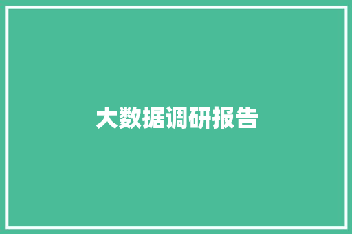 大数据调研报告,电商是做什么的。