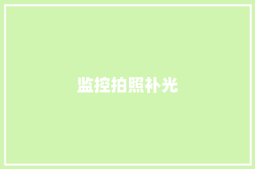 监控拍照补光