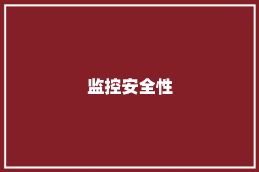 监控安全性