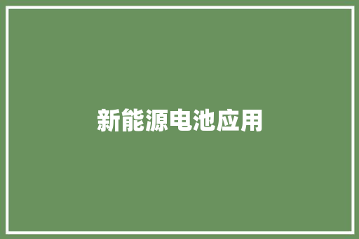 新能源电池应用,新能源汽车十大名牌。