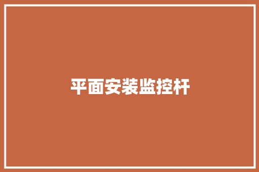 平面安装监控杆