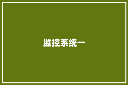 监控系统一