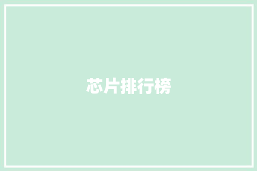 芯片排行榜