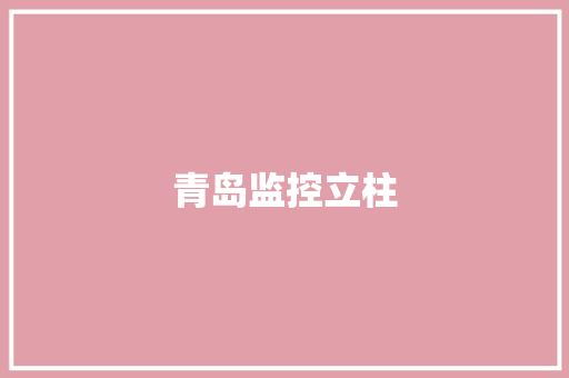 青岛监控立柱,桥墩防撞设施。