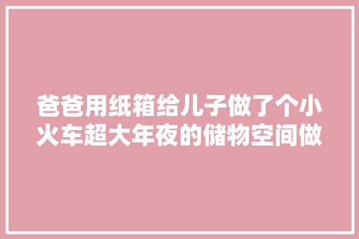 爸爸用纸箱给儿子做了个小火车超大年夜的储物空间做法简单又好玩