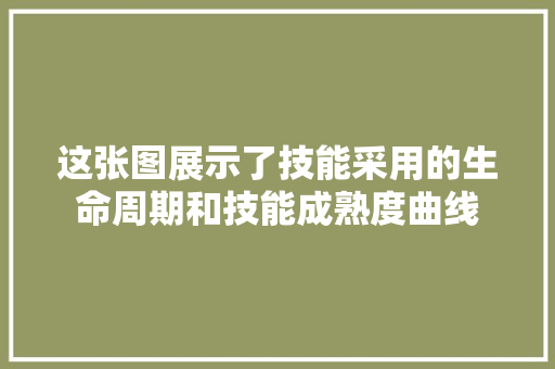 这张图展示了技能采用的生命周期和技能成熟度曲线