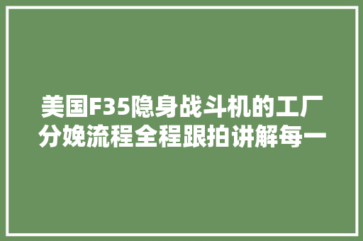 美国F35隐身战斗机的工厂分娩流程全程跟拍讲解每一个步骤