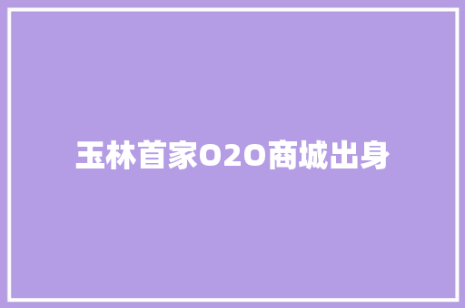 玉林首家O2O商城出身
