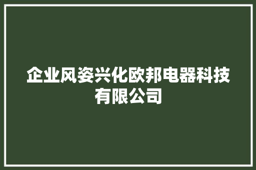 企业风姿兴化欧邦电器科技有限公司
