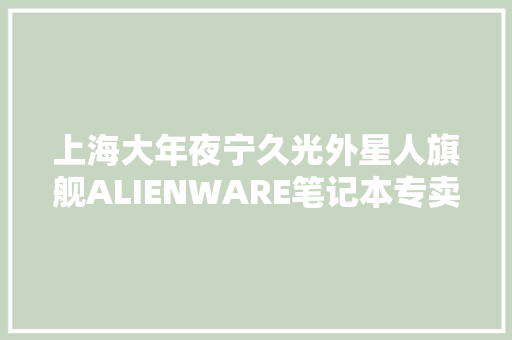 上海大年夜宁久光外星人旗舰ALIENWARE笔记本专卖店