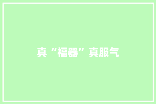 真“福器”真服气