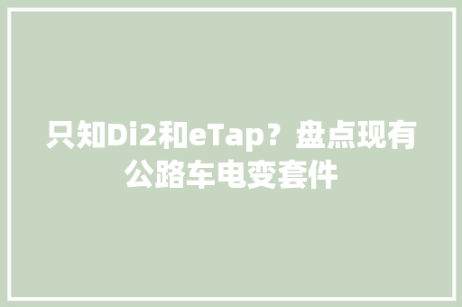 只知Di2和eTap？盘点现有公路车电变套件