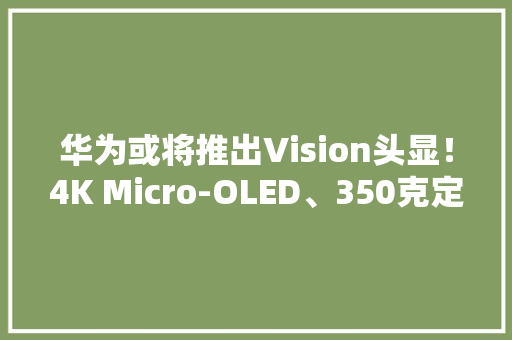 华为或将推出Vision头显！4K Micro-OLED、350克定价15000元旁边附头显行业猜测