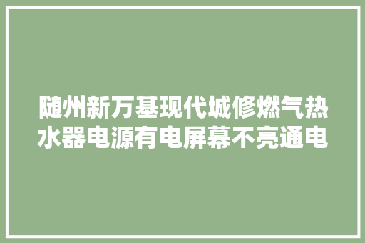随州新万基现代城修燃气热水器电源有电屏幕不亮通电没...