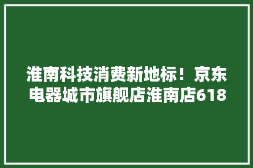 淮南科技消费新地标！京东电器城市旗舰店淮南店618开业