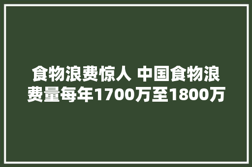 食物浪费惊人 中国食物浪费量每年1700万至1800万吨