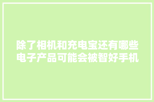 除了相机和充电宝还有哪些电子产品可能会被智好手机取代？