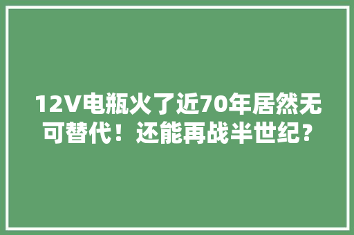 12V电瓶火了近70年居然无可替代！还能再战半世纪？