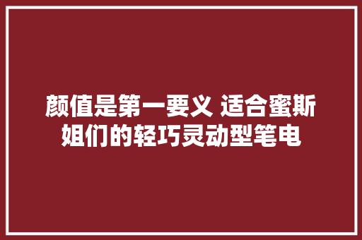 颜值是第一要义 适合蜜斯姐们的轻巧灵动型笔电