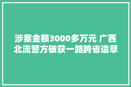 涉案金额3000多万元 广西北流警方破获一路跨省造孽制售伪劣电子烟案