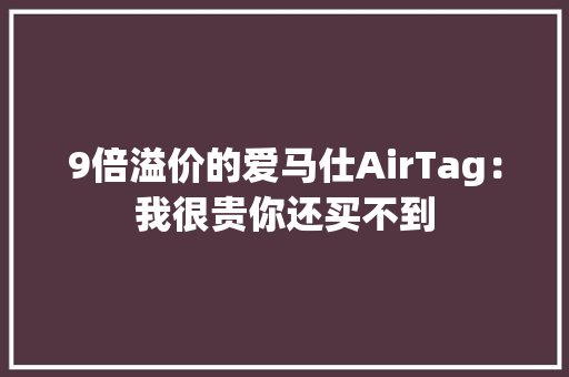 9倍溢价的爱马仕AirTag：我很贵你还买不到