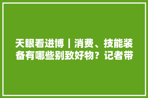 天眼看进博｜消费、技能装备有哪些别致好物？记者带你探馆