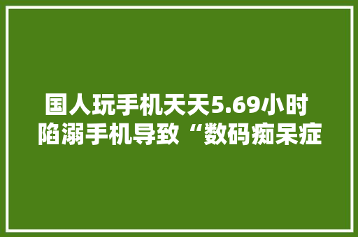 国人玩手机天天5.69小时 陷溺手机导致“数码痴呆症”