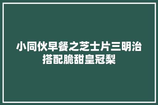 小同伙早餐之芝士片三明治搭配脆甜皇冠梨