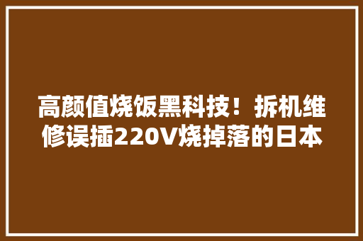 高颜值烧饭黑科技！拆机维修误插220V烧掉落的日本三菱IH电饭煲