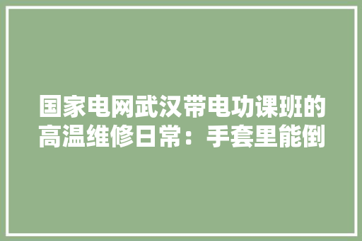 国家电网武汉带电功课班的高温维修日常：手套里能倒出汗水
