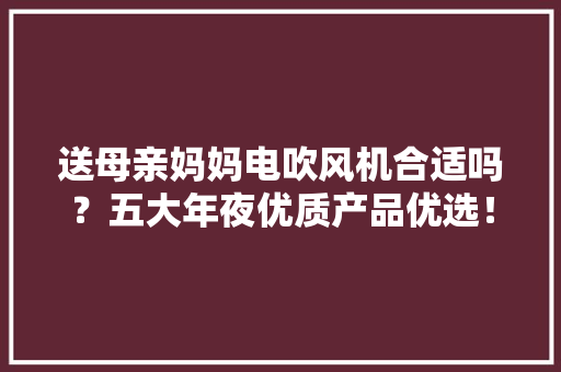 送母亲妈妈电吹风机合适吗？五大年夜优质产品优选！