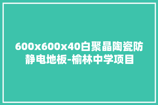 600x600x40白聚晶陶瓷防静电地板-榆林中学项目