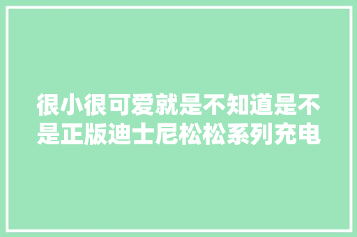 很小很可爱就是不知道是不是正版迪士尼松松系列充电宝拆解