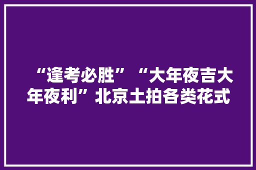 “逢考必胜”“大年夜吉大年夜利”北京土拍各类花式手提袋成新宠江苏如皋国企进京