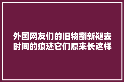 外国网友们的旧物翻新褪去时间的痕迹它们原来长这样