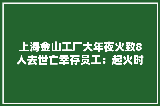 上海金山工厂大年夜火致8人去世亡幸存员工：起火时还以为是一场消防演习