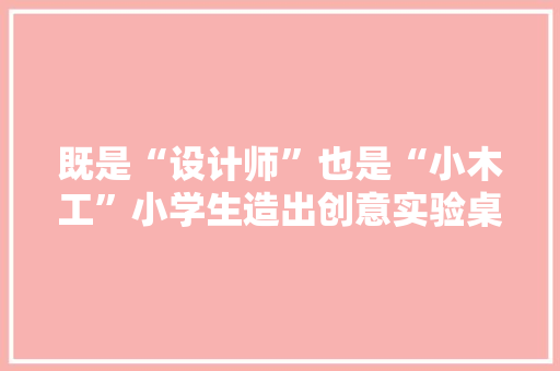 既是“设计师”也是“小木工”小学生造出创意实验桌模型