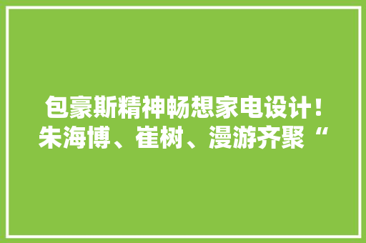 包豪斯精神畅想家电设计！朱海博、崔树、漫游齐聚“设计上海”