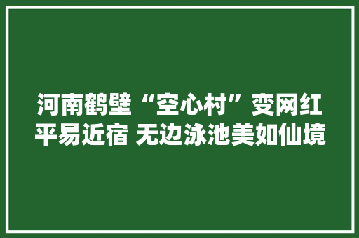 河南鹤壁“空心村”变网红平易近宿 无边泳池美如仙境
