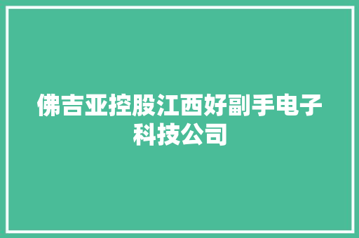 佛吉亚控股江西好副手电子科技公司