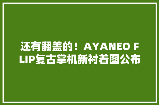 还有翻盖的！AYANEO FLIP复古掌机新衬着图公布