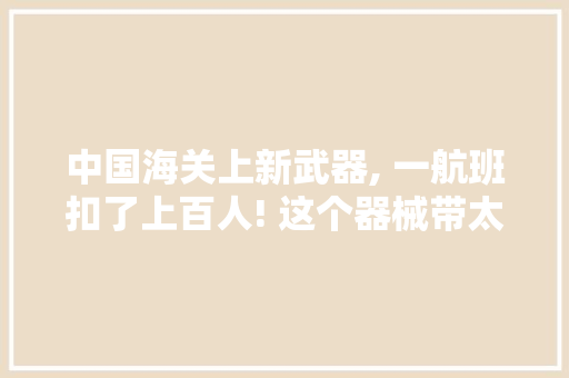 中国海关上新武器, 一航班扣了上百人! 这个器械带太多遭警告