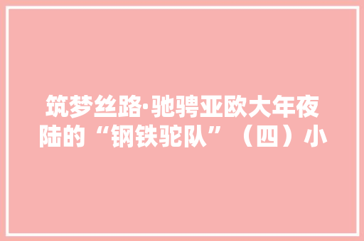 筑梦丝路·驰骋亚欧大年夜陆的“钢铁驼队”（四）小商品畅行欧洲的新速度