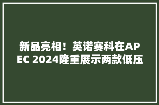 新品亮相！英诺赛科在APEC 2024隆重展示两款低压氮化镓DC-DC产品