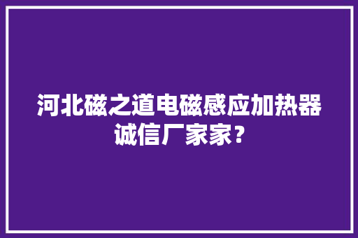 河北磁之道电磁感应加热器诚信厂家家？