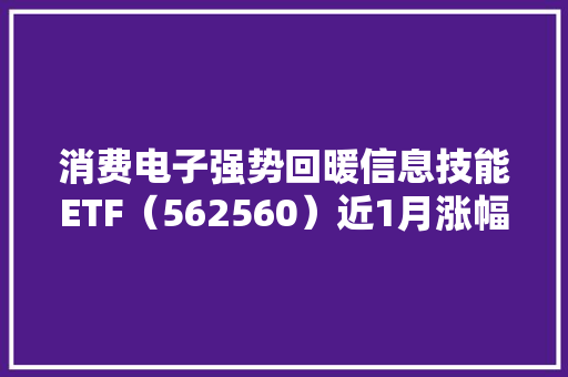 消费电子强势回暖信息技能ETF（562560）近1月涨幅排名可比基金首位
