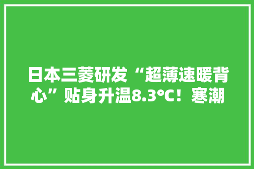 日本三菱研发“超薄速暖背心”贴身升温8.3℃！寒潮降温必备