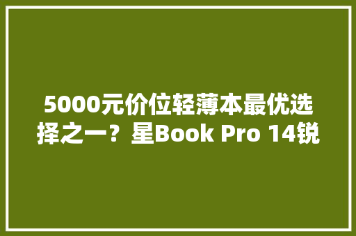 5000元价位轻薄本最优选择之一？星Book Pro 14锐龙版具体测评与问题解答